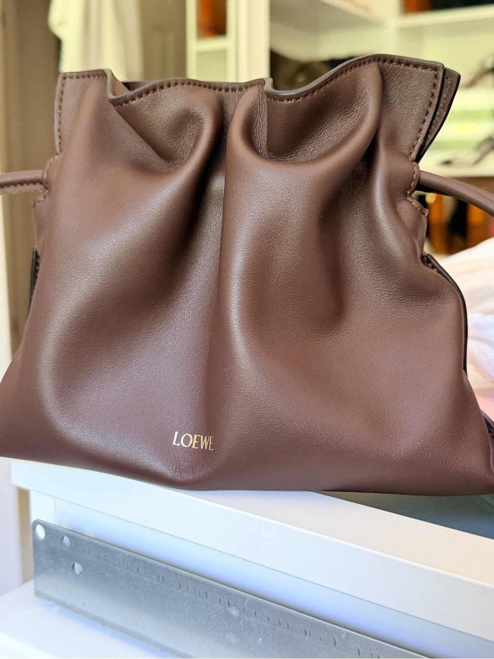 LOEWE Mini Flamenco in nappa calfskin leather - Picture 13 of 17